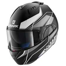 SHARK EVO-ONE 2 KRONO MAT NOIR ARGENT BLANC