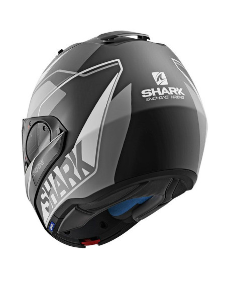 SHARK EVO-ONE 2 KRONO MAT NOIR ARGENT BLANC