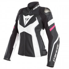 BLOUSON DAINESE  LADY AVRO 4 NOIR BLANC ROSE