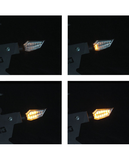 CLIGNOTANTS CHAFT LEDS SEQUENTIEL RETURN NOIR FUME