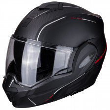 SCORPION EXO TECH TIME OFF NOIR MAT ROUGE