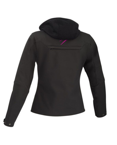 BLOUSON BERING LADY DRIFT NOIR FUSCHIA