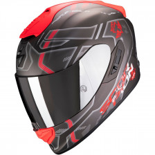 SCORPION EXO 1400 AIR SPATIUM ARGENT MAT ROUGE