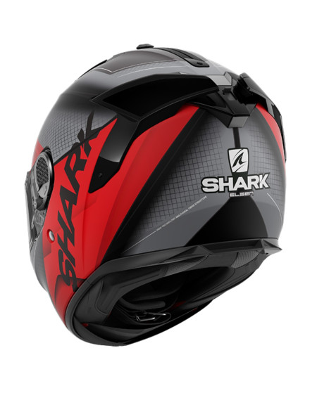 SHARK SPARTAN GT ELGEN NOIR MAT ROUGE