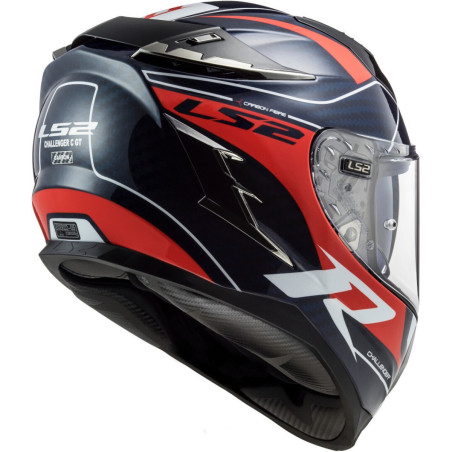 LS2 FF327 CHALLENGER CT2 CARBON GRID ROUGE