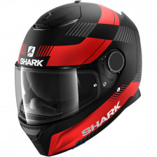 SHARK SPARTAN 1.2 STRAD NOIR MAT ROUGE
