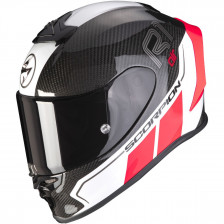 SCORPION EXO R1 CARBON CORPUS II NOIR ROUGE FLUO