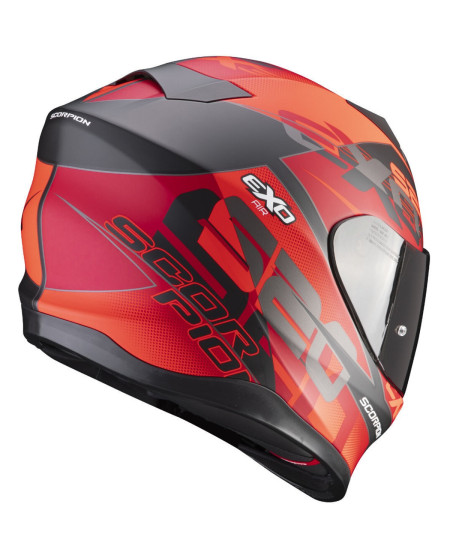 SCORPION EXO 520 AIR COVER NOIR MAT ROUGE