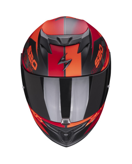SCORPION EXO 520 AIR COVER NOIR MAT ROUGE