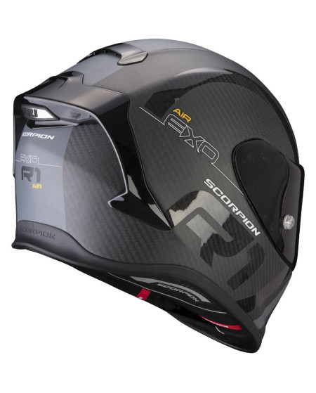 SCORPION EXO R1 CARBON AIR MG NOIR MAT ARGENT