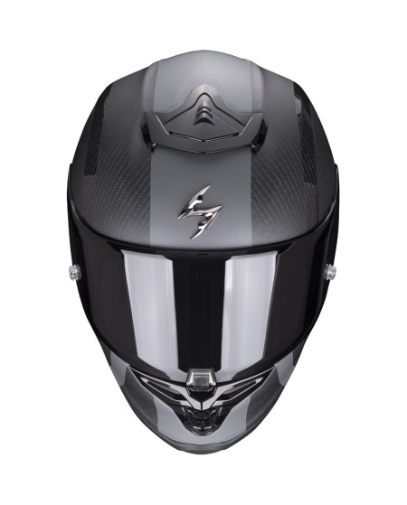 SCORPION EXO R1 CARBON AIR MG NOIR MAT ARGENT