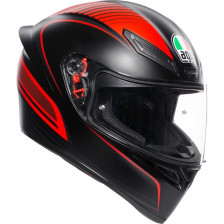 AGV K1 MULTI WARMUP NOIR MAT ROUGE