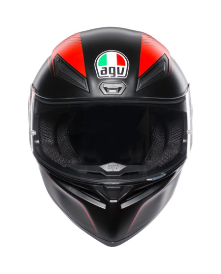 AGV K1 MULTI WARMUP NOIR MAT ROUGE