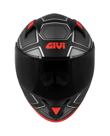 GIVI 50.6 SPORT DEEP NOIR MAT ROUGE