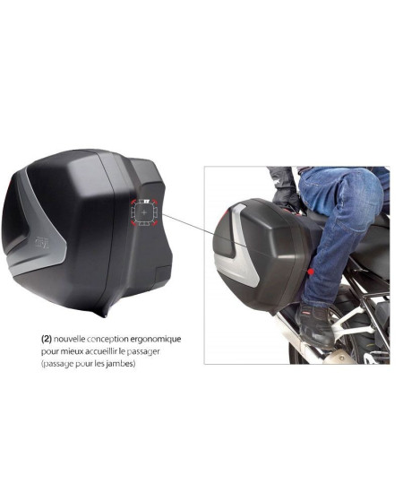 PAIRE DE VALISES 37 LITRES NOIR FUME