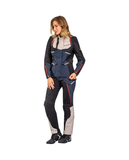 VESTE IXON LADY EDDAS GRIS BLEU NOIR