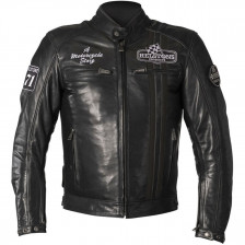 BLOUSON HELSTONS INDY CUIR RAG NOIR NOIR