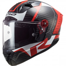 LS2 FF805 THUNDER C RACING 1 ROUGE BLANC