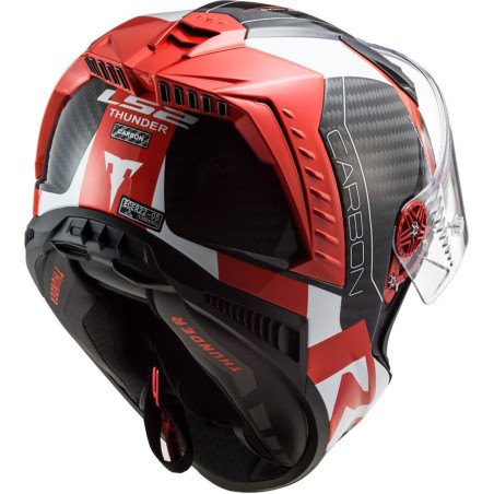 LS2 FF805 THUNDER C RACING 1 ROUGE BLANC