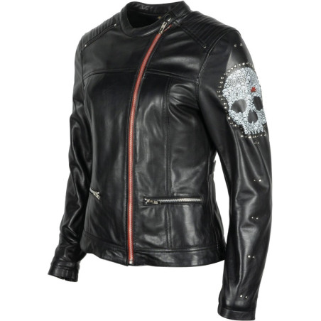 BLOUSON HELSTONS CHER CUIR SOFT NOIR