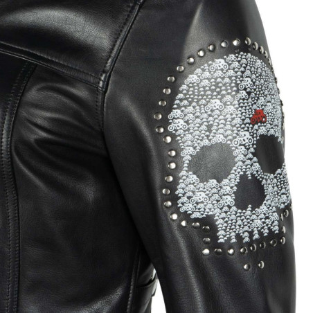 BLOUSON HELSTONS CHER CUIR SOFT NOIR