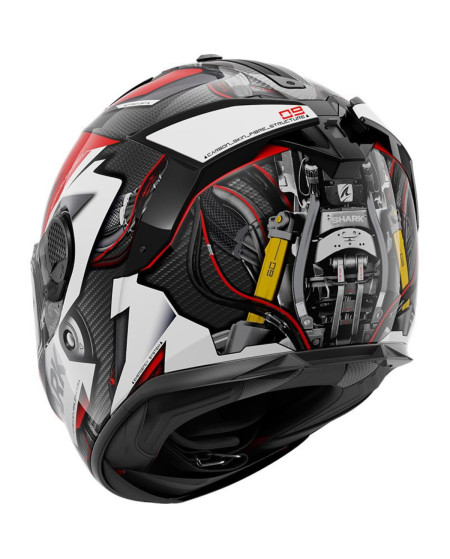 SHARK SPARTAN GT CARBON URIKAN CARBON ROUGE BLANC
