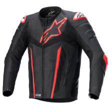 BLOUSON ALPINESTARS FUSION NOIR ROUGE FLUO