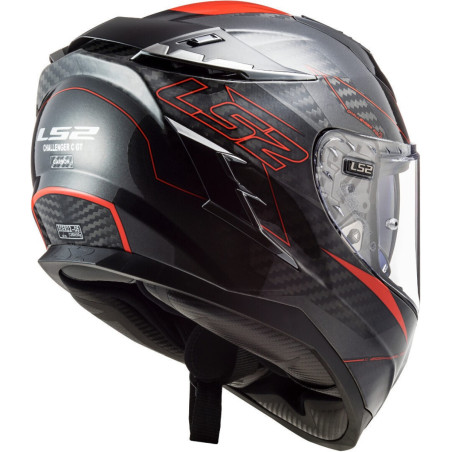 LS2 FF327 CHALLENGER CT2 FOLD CARBON ROUGE