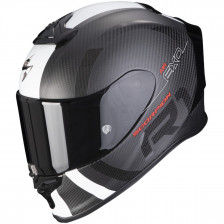 SCORPION EXO R1 CARBON AIR MG NOIR MAT BLANC