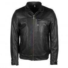 BLOUSON HELSTONS BENNY CUIR RAG NOIR