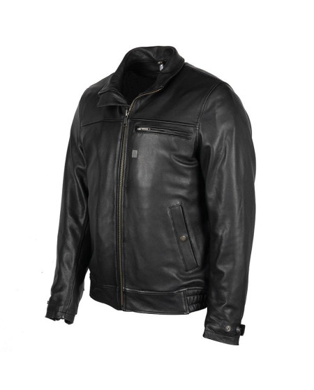BLOUSON HELSTONS BENNY CUIR RAG NOIR
