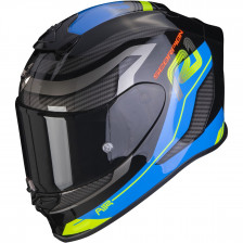 SCORPION EXO R1 AIR VATIS NOIR BLEU JAUNE