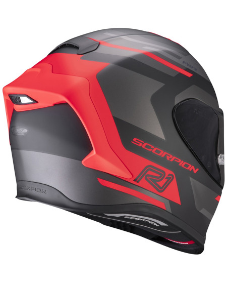SCORPION EXO R1 AIR ORBIS NOIR MAT ROUGE