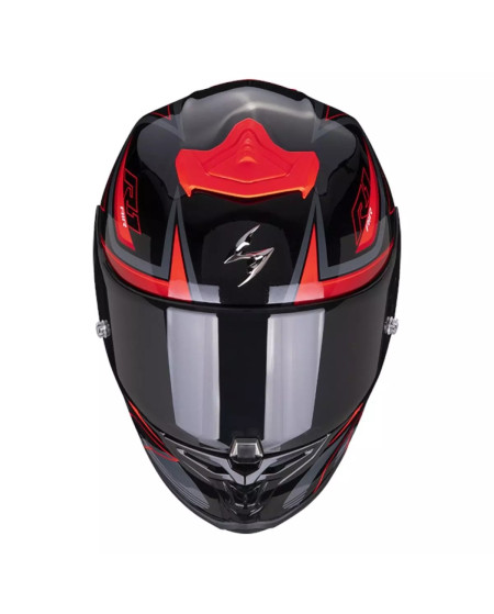 SCORPION EXO R1 AIR GAZ NOIR METAL ROUGE