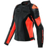 BLOUSON DAINESE RACING 4 LADY NOIR ROUGE FLUO