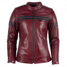 BLOUSON HELSTONS CHICA CUIR BORDEAUX