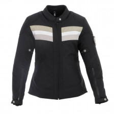 BLOUSON HELSTONS CORVETTE NOIR BEIGE BLANC
