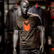 T-SHIRT MOTOSHOPPING NOIR ROUGE