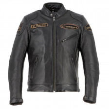 BLOUSON HELSTONS TREVOR RAG MARRON-NOIR
