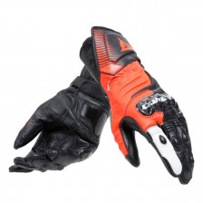 GANTS DAINESE CARBON 4 NOIR ROUGE FLUO BLANC L