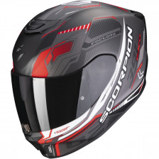 SCORPION EXO-391 HAUT NOIR MAT ARGENT ROUGE 22-06
