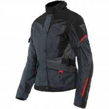 BLOUSON DAINESE LADY TEMPEST 3 D DRY EBONY NOIR ROUGE