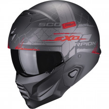 SCORPION EXO-COMBAT II XENON NOIR MAT ROUGE 06