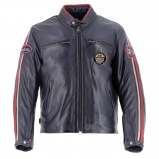 BLOUSON HELSTONS ACE CUIR RAG 10 ANS BLEU