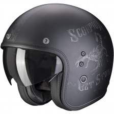 SCORPION BELFAST EVO PIQUE NOIR MAT ARGENT