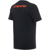 T-SHIRT DAINESE LOGO NOIR ROUGE FLUO