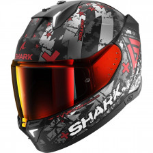 SHARK SKWAL I3 HELLCAT NOIR MAT CHROME ROUGE 22-06