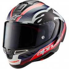 ALPINESTARS SUPERTECH R10 TEAM CARBON ROUGE BLANC