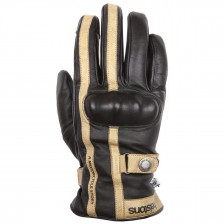 GANTS HELSTONS TINTA CUIR NOIR BEIGE