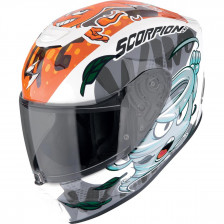 SCORPION EXO-JNR AIR THE 4ELEMENT BLANC BLEU ORANGE